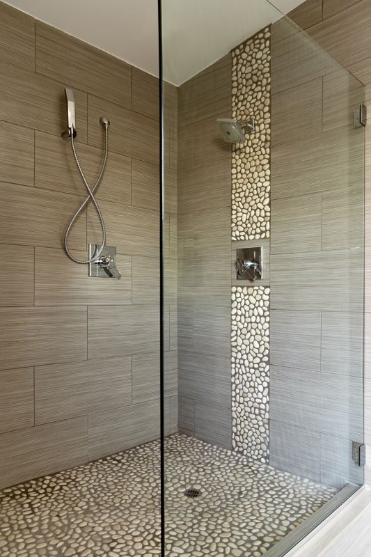 Shower with Decorative Tiles